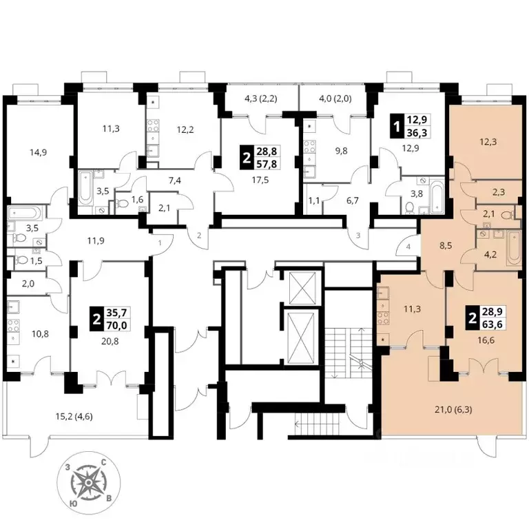 2-к кв. Московская область, Ленинский городской округ, пос. Битца ... - Фото 2