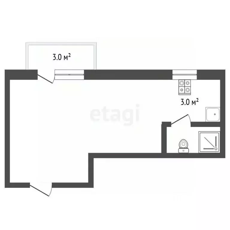 Студия Краснодарский край, Анапа муниципальный округ, с. Супсех ул. ... - Фото 2