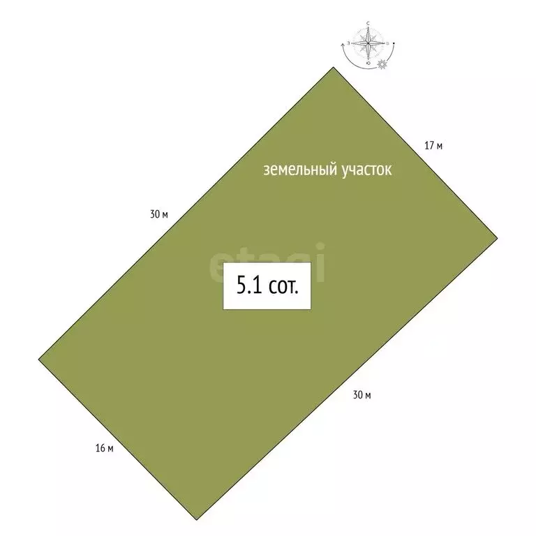 Участок в Бердск, СНТ Вега-4 (5.1 м) - Фото 1