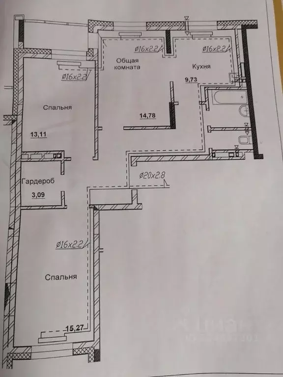 3-к кв. Саха (Якутия), Якутск Верхоянская ул., 2 (75.0 м) - Фото 1