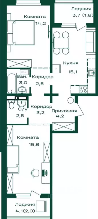 2-к кв. Алтай, Майминский район, с. Майма Алтайская ул., 2Г (64.1 м) - Фото 0