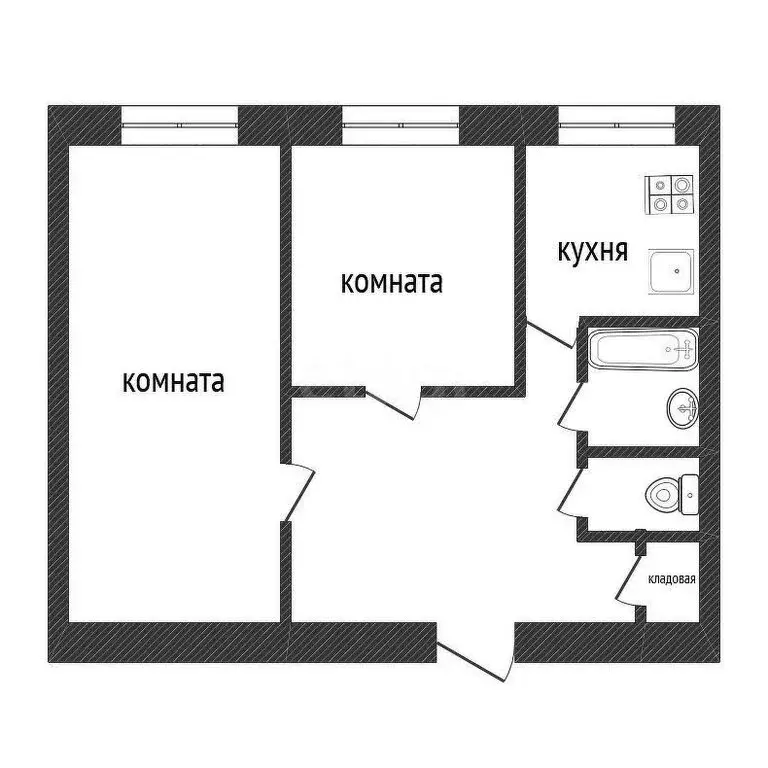 2-комнатная квартира: Кириши, улица Энергетиков, 11 (43.7 м) - Фото 0