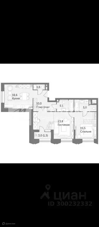 Продаётся 2-к квартира, 81.9 м - Фото 1