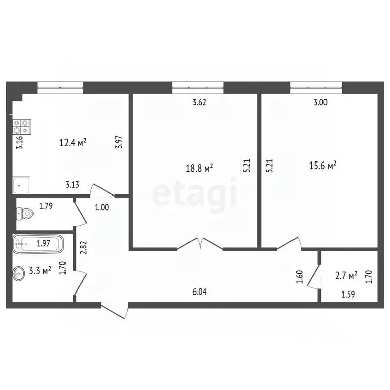 2-к кв. Мордовия, Саранск Красноармейская ул., 17 (65.0 м) - Фото 2