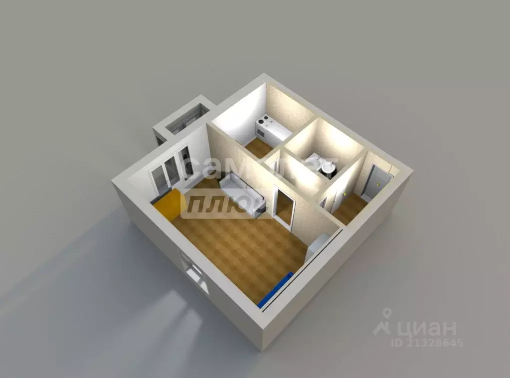 1-к кв. Татарстан, Зеленодольск ул. Карла Маркса, 52 (31.4 м) - Фото 2