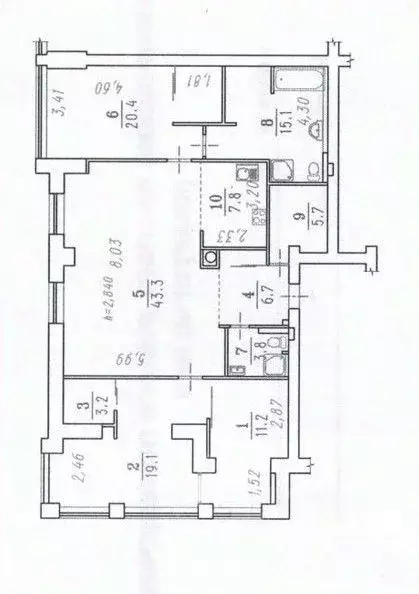 4-к кв. Омская область, Омск ул. Серова, 39 (136.3 м) - Фото 1