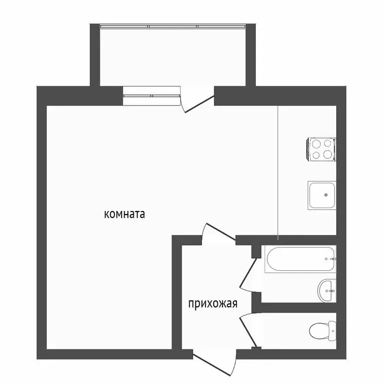 1-комнатная квартира: Тобольск, микрорайон 7А, 22Б (35 м) - Фото 0