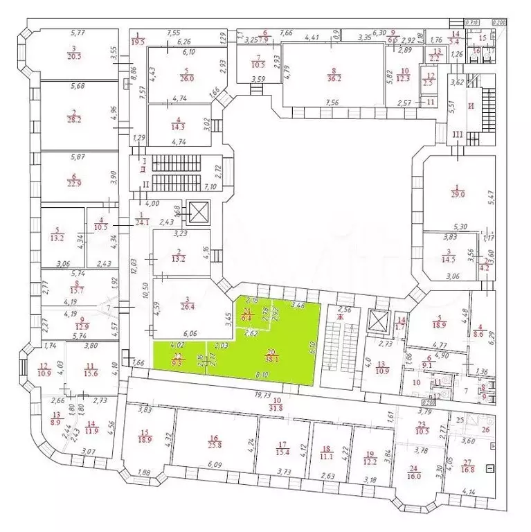 Офис в бизнес-центре метро Арбатская, 53.5 м - Фото 1