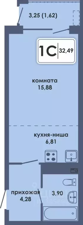 Студия Пермский край, Пермь Камская Долина мкр, Аксиома жилой комплекс ... - Фото 0