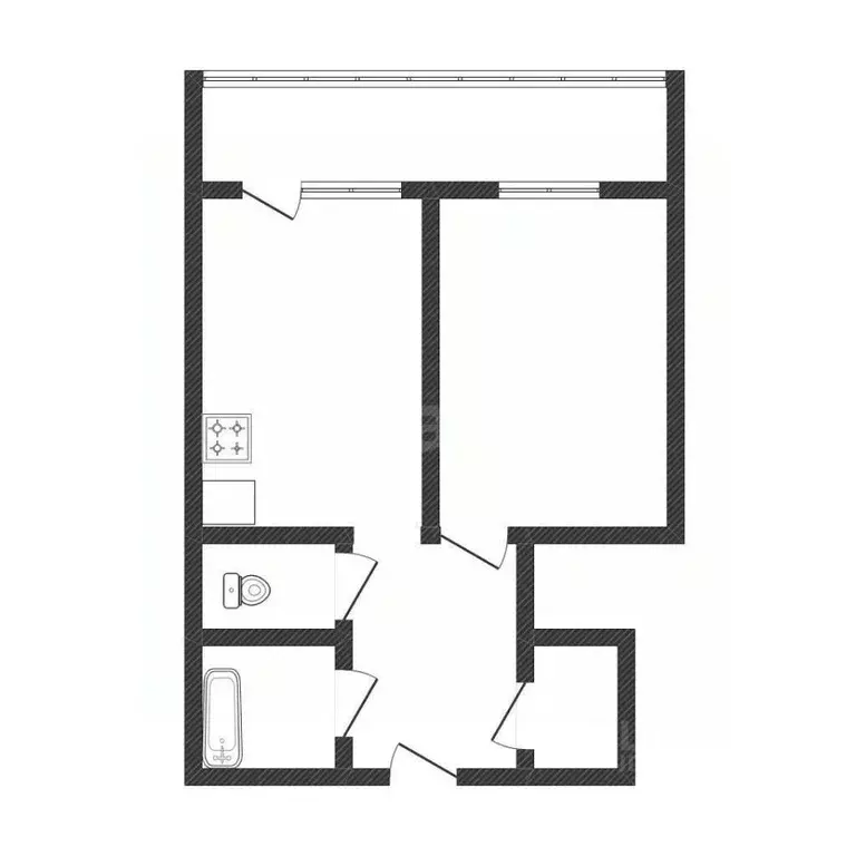 1-к кв. Смоленская область, Смоленск проезд Ипподромный, 34 (43.5 м) - Фото 2