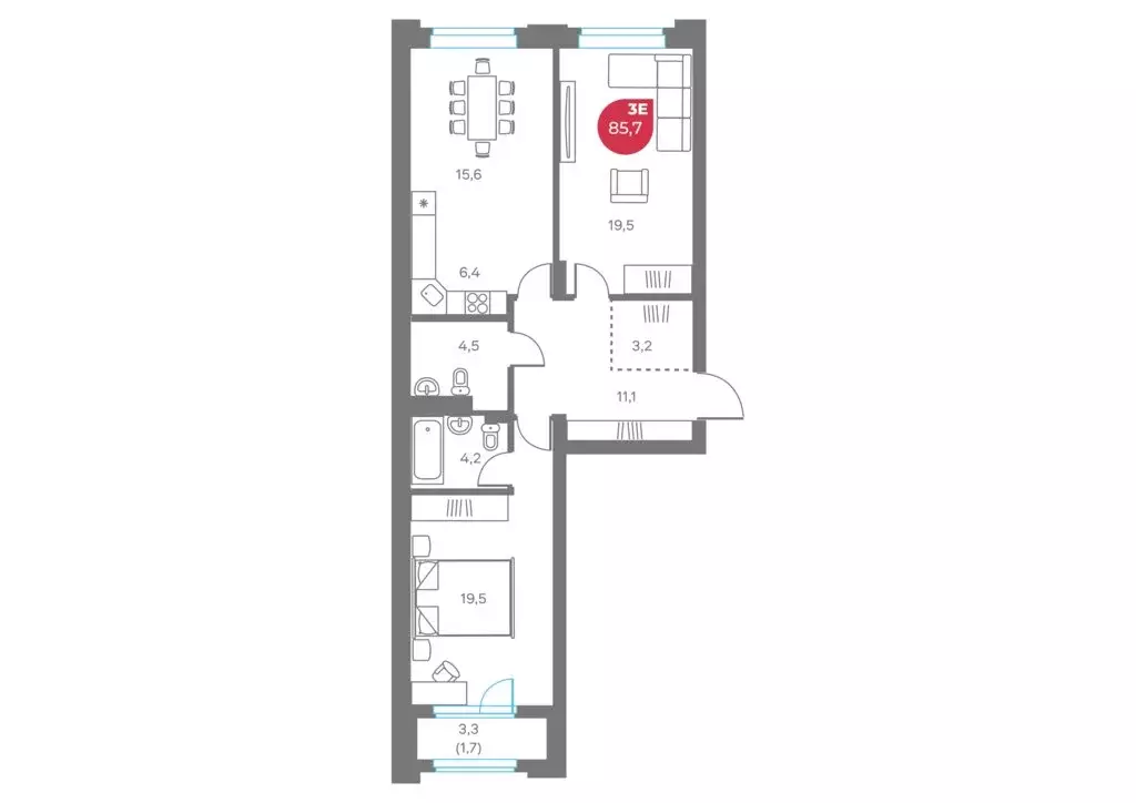 3-комнатная квартира: Пермь, Советская улица, 16А (85.7 м) - Фото 1