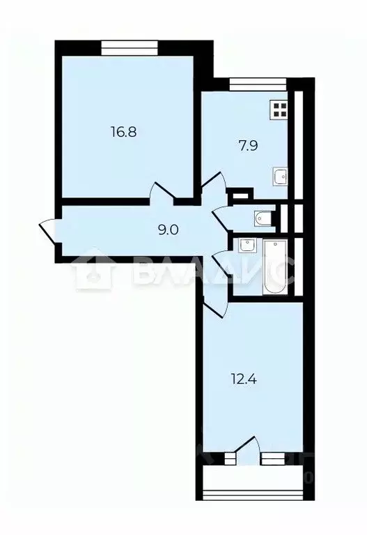 2-к кв. Москва Жулебинский бул., 30К1 (50.1 м) - Фото 2