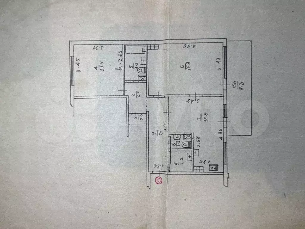 2-к. квартира, 64 м, 4/5 эт. - Фото 0