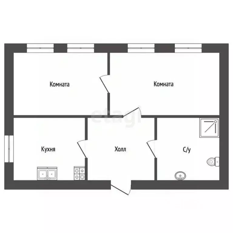 Дом в Свердловская область, Туринск Больничный пер., 7 (62 м) - Фото 1