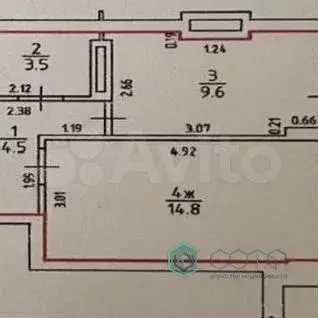 1-к. квартира, 36 м, 1/6 эт. - Фото 0