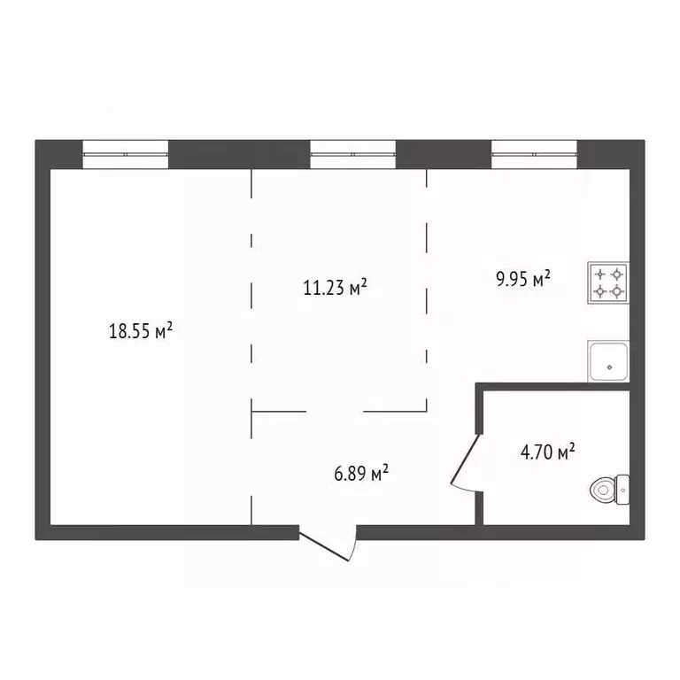 2-к кв. Красноярский край, Красноярск Соколовская ул., 20Д (54.1 м) - Фото 1