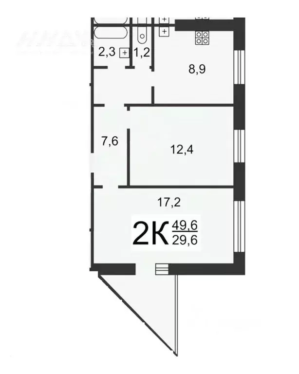 2-к кв. Нижегородская область, Нижний Новгород Полтавская ул., 18 ... - Фото 2