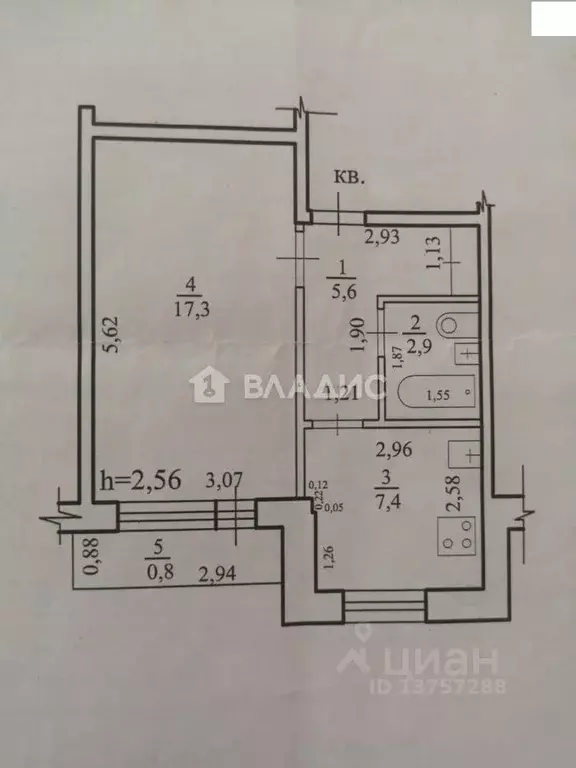 1-к кв. Забайкальский край, Чита 1-й мкр, 19А (33.2 м) - Фото 2