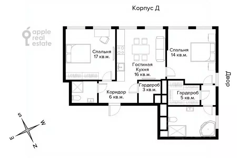 3-к кв. Москва ул. Ефремова, 10к1 (75.0 м) - Фото 2