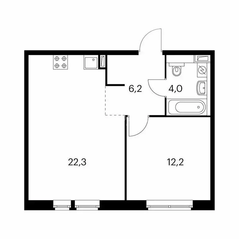 1-комнатная квартира: Балашиха, Реутовская улица, 29 (44 м) - Фото 0