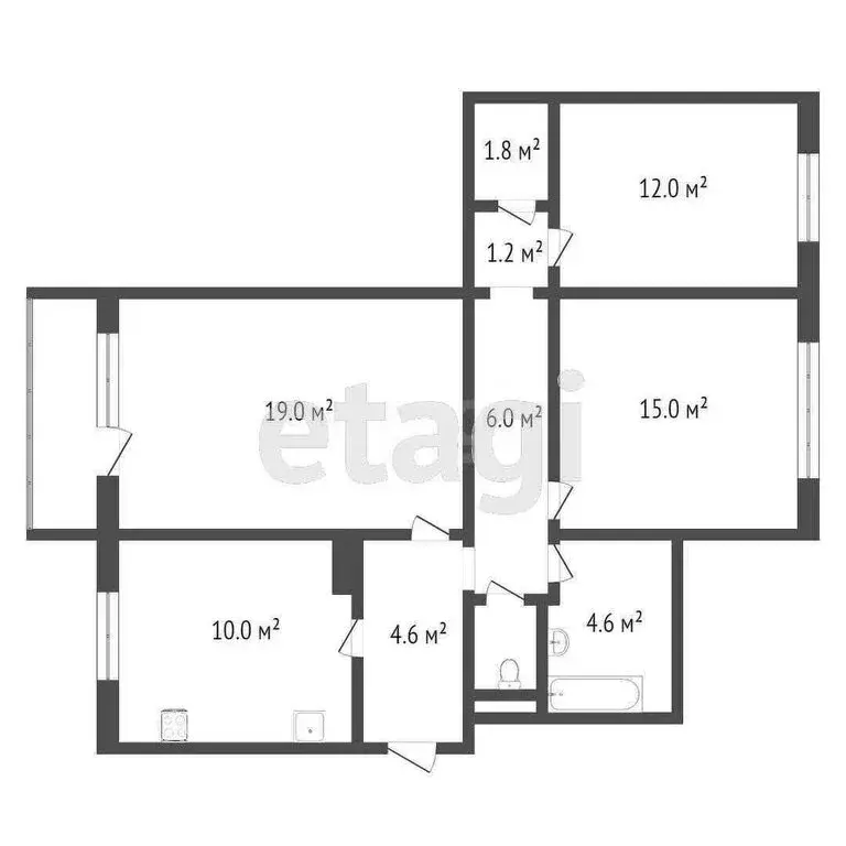 3-комнатная квартира: Калининград, улица Согласия, 21 (75 м) - Фото 0