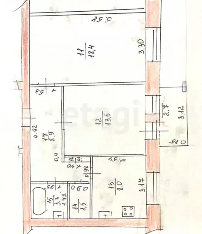 2-к кв. Татарстан, Казань ул. Павлюхина, 87 (55.0 м) - Фото 1