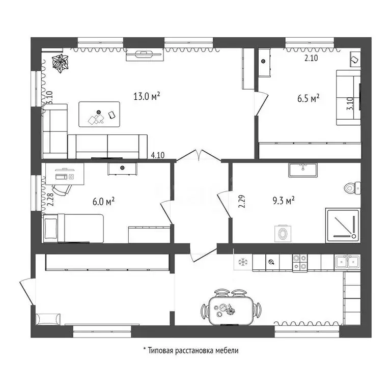 Дом в Тюмень, Железнодорожная улица (49.5 м) - Фото 0