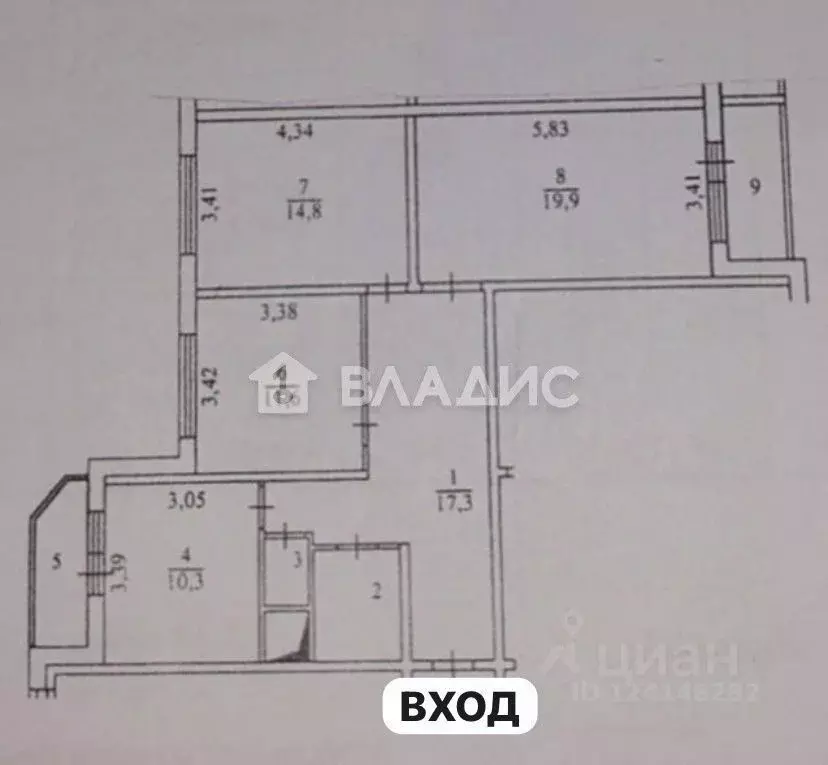 3-к кв. Московская область, Химки Молодежная ул., 76 (81.0 м) - Фото 2