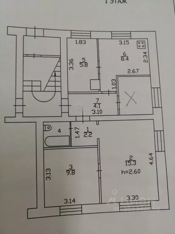 3-к кв. тверская область, кашин ул. ленина, 1а (48.0 м) - Фото 1