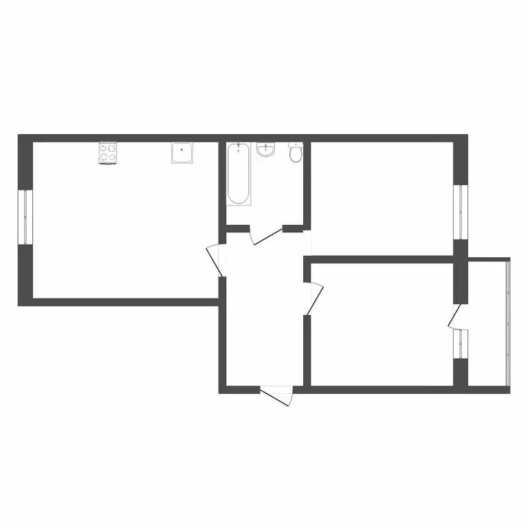 2-комнатная квартира: Тюмень, Амурская улица, 39 (58.3 м) - Фото 0