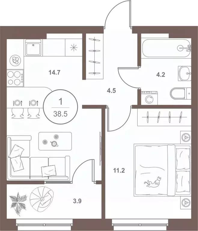 1-к кв. Пензенская область, Пенза Арбеково жилрайон, Дальнее Арбеково ... - Фото 1