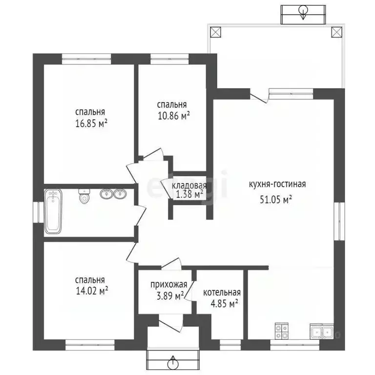 Дом в Тюменская область, Тюменский район, д. Елань ул. Тисовая (136 м) - Фото 1