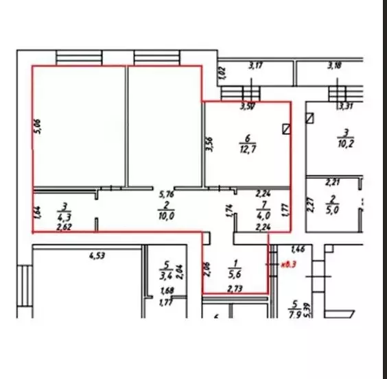 3-комнатная квартира: Кострома, 7-й Окружной проезд, 5 (84.9 м) - Фото 1
