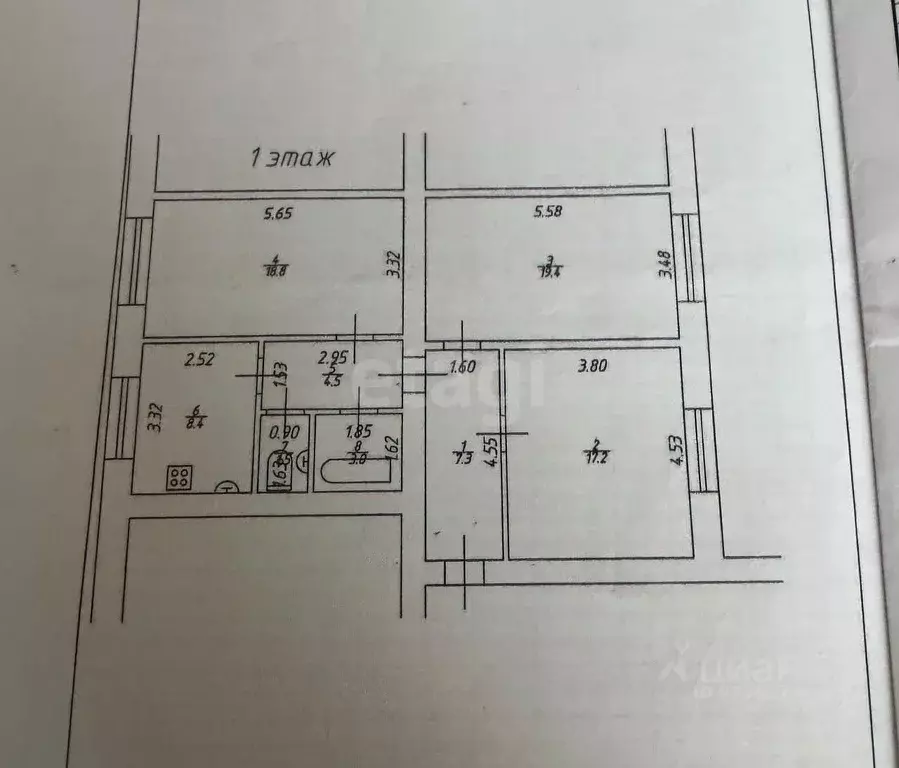 3-к кв. Татарстан, Казань ул. Лейтенанта Шмидта, 46 (80.0 м) - Фото 1
