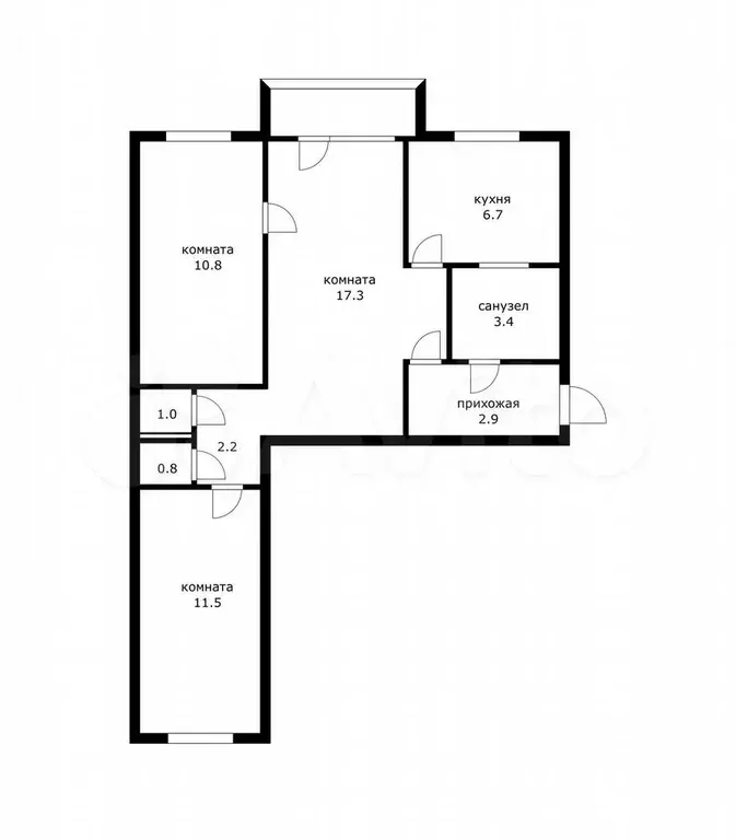 3-к. квартира, 57 м, 5/5 эт. - Фото 0