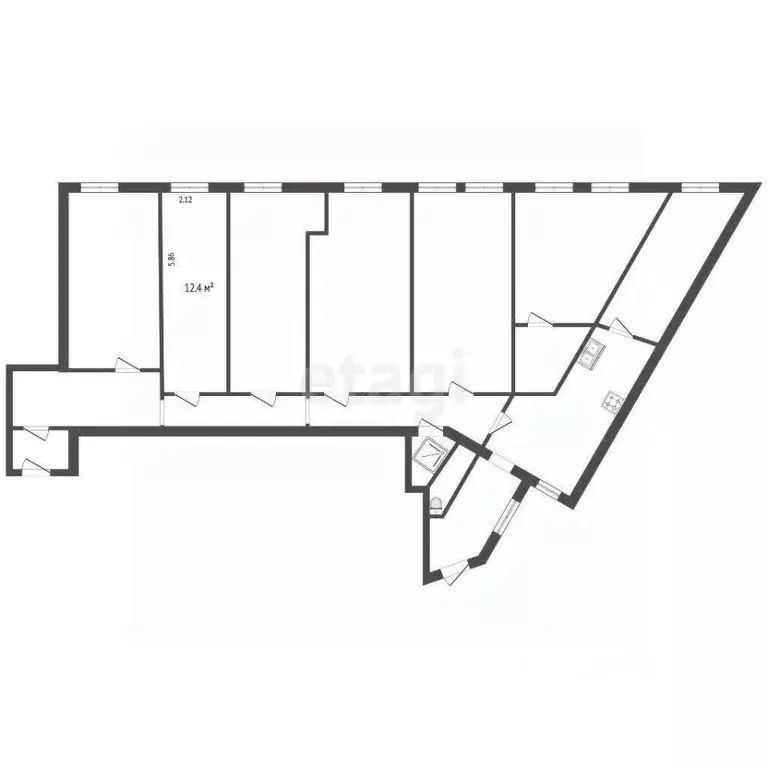 Комната Санкт-Петербург Боровая ул., 11-13 (12.4 м) - Фото 2