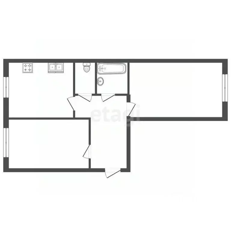 2-к кв. Санкт-Петербург пос. Шушары, Московское ш., 256к4 (45.3 м) - Фото 2