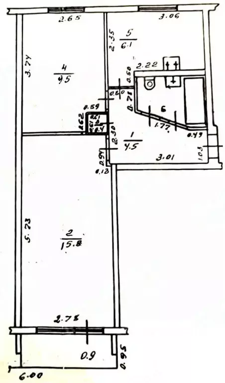 2-к кв. Тверская область, Тверь Волоколамский просп., 7к2 (39.9 м) - Фото 2