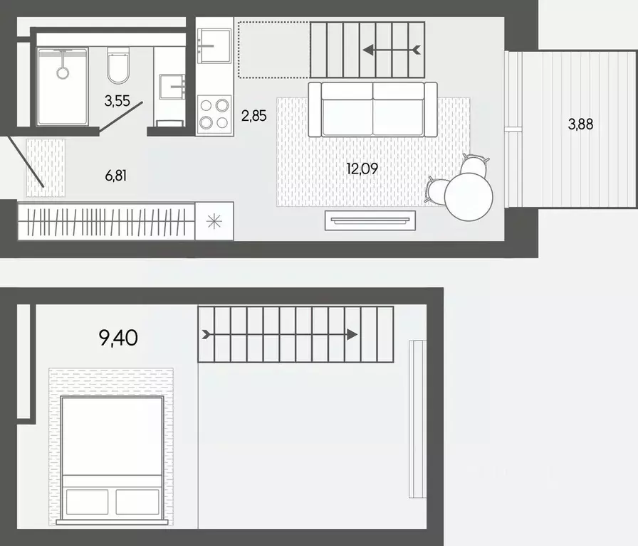 1-к кв. Алтай, Майминский район, пос. Карлушка  (38.58 м) - Фото 1