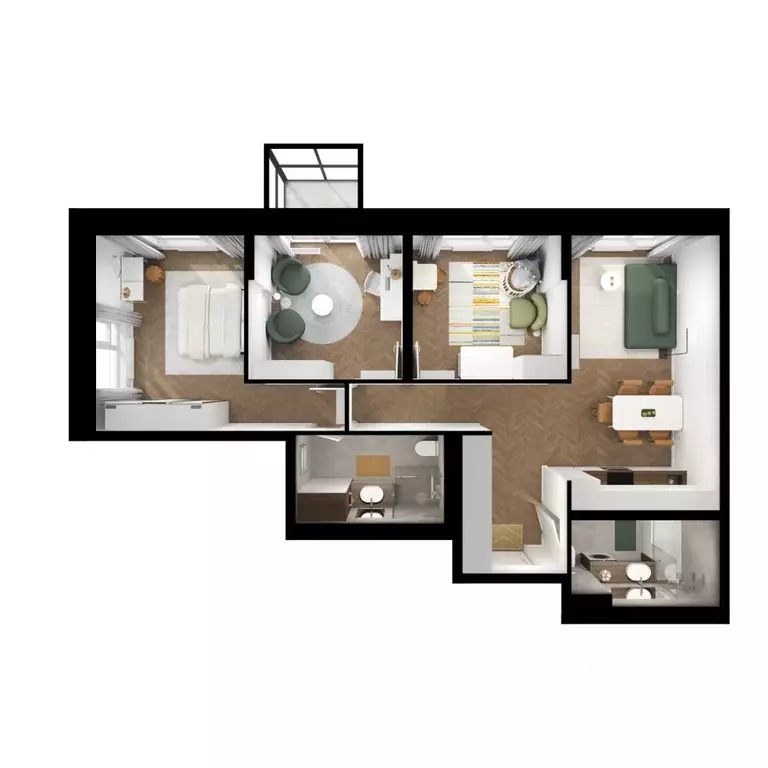 3-к кв. Бурятия, Улан-Удэ ул. Шмидта, 37А (73.2 м) - Фото 2