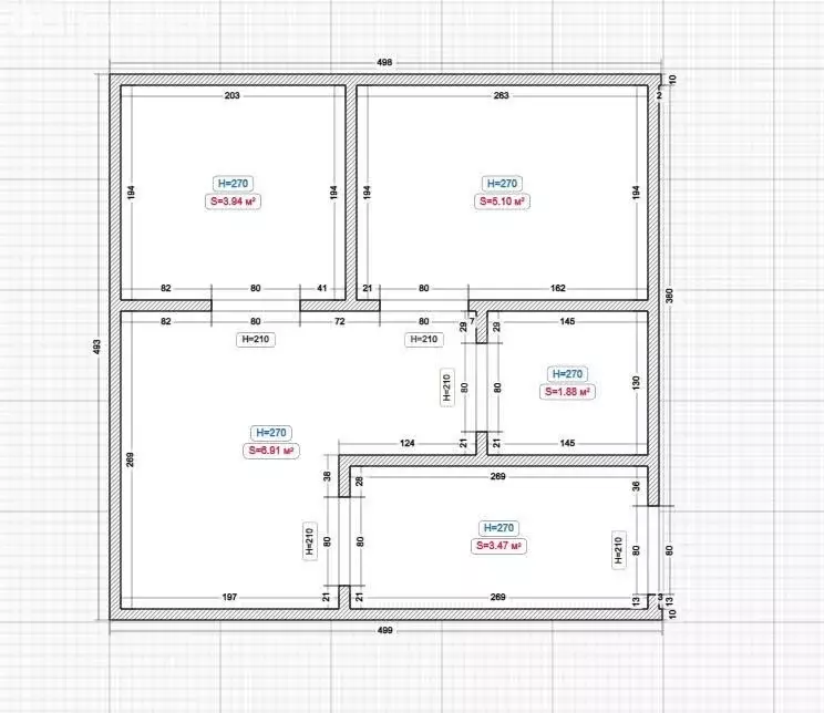 2-комнатная квартира: Магас, Университетская улица, 2 (63.7 м) - Фото 1