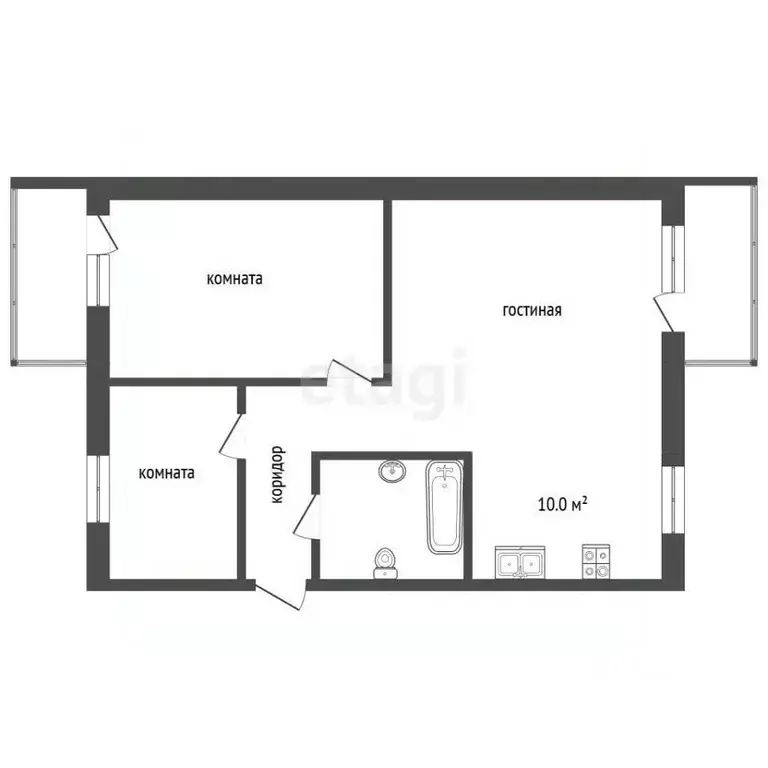 3-к кв. Челябинская область, Миасс просп. Макеева, 15 (74.7 м) - Фото 1