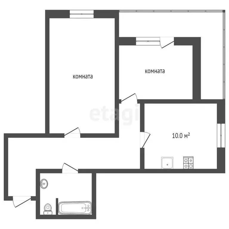 2-комнатная квартира: Пермь, улица Фрезеровщиков, 86 (53 м) - Фото 0