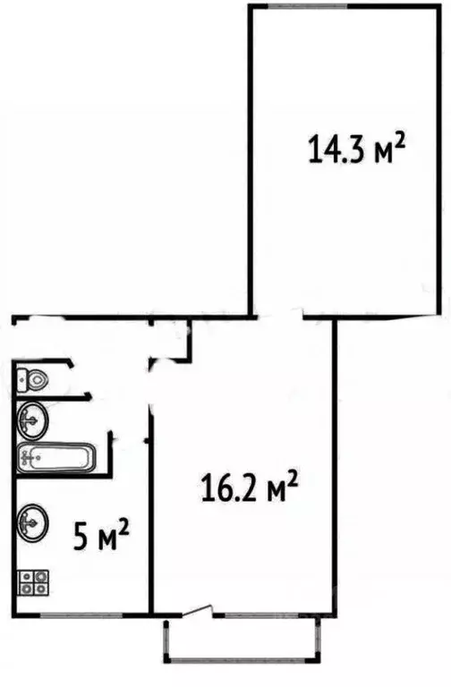 2-к кв. Белгородская область, Белгород ул. Щорса, 37 (45.0 м) - Фото 1
