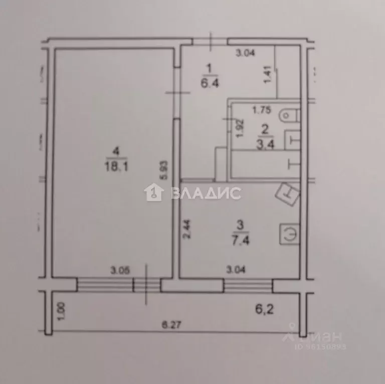 1-к кв. Карелия, Петрозаводск ул. Ватутина, 26 (35.3 м) - Фото 2