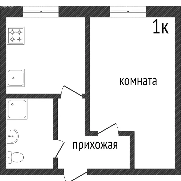 1-комнатная квартира: Омск, 2-я Учхозная улица, 4к1 (30.1 м) - Фото 1
