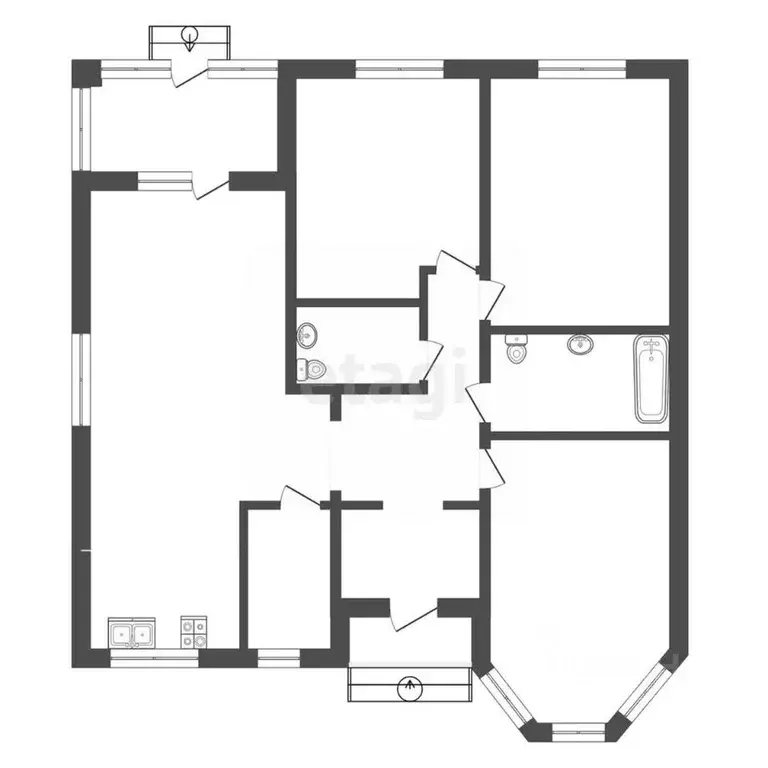 Дом в Тюменская область, Тюменский район, д. Ушакова  (130 м) - Фото 1