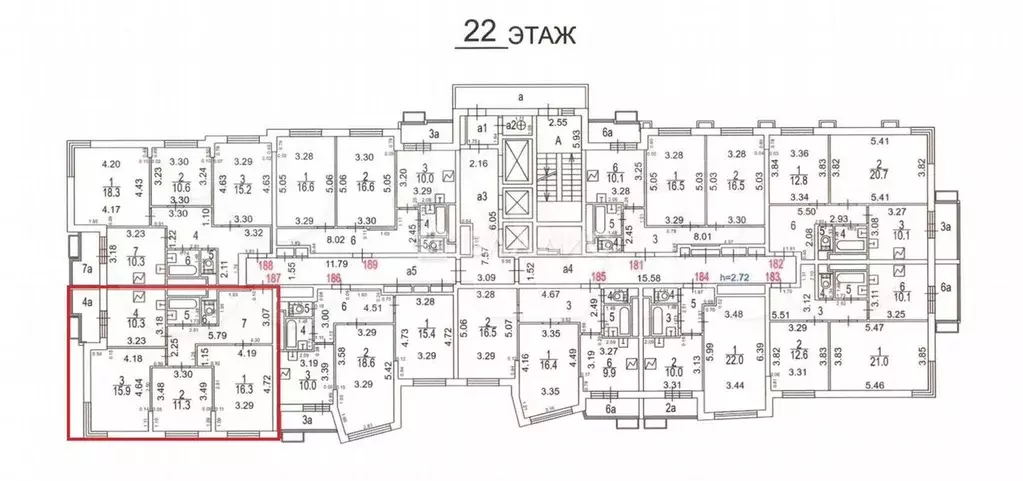 3-к. квартира, 71,2 м, 22/25 эт. - Фото 0