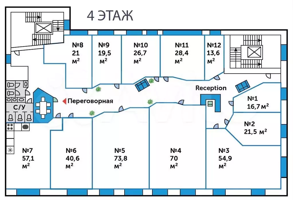 Продажа офиса с арендатором, 553 м - Фото 0