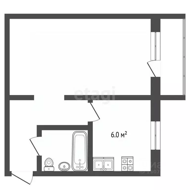 1-к кв. Ярославская область, Рыбинск ул. Ворошилова, 4 (32.0 м) - Фото 2